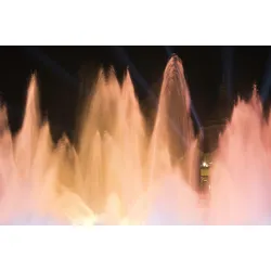 Fototapete PAPERMOON "Wasser Fontänen", bunt, B:3,50m L:2,60m, Vlies, Tapeten
