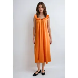 Zora Midi Kleid - Sonne Orange - ONLY