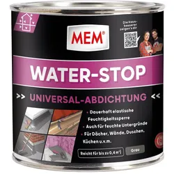 MEM Water Stop, flexible Abdichtungsmasse für verschiedene Untergründe, Abdichtung, 1 kg