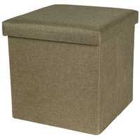 Home4Living Sitztruhe Sitzbox Sitzwürfel Sitzhocker Stoffbox Textilbox Hocker Grün, Dekorativ, Sitzwürfel mit Stauraum grün