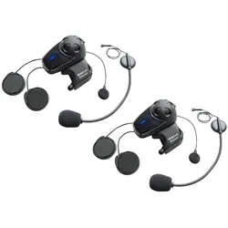 Sena SMH10 Bluetooth Headset Intercom mit Universal Mikrophon Doppelset, schwarz
