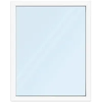Fenster 120x150 cm, Kunststoff Profil aluplast IDEAL® 4000, Weiß, 1300x1100 mm, einteilig festverglast, 2-fach Verglasung, individuell konfigurieren