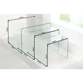 Riess-Ambiente FANTOME Transparent Glas 60 x 45 cm
