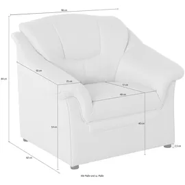 DOMO collection Sessel Mezia Polyester 98 x 84 x 82 cm Beige