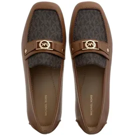 Michael Kors MK Mokassin Mandy Aus Leder Und Signature-Logostoff - Braun - Michael Kors - EU 36