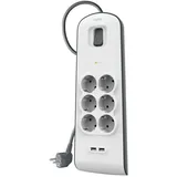 Belkin Steckdosenleiste 6-fach 2 m Weiß