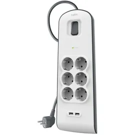 Belkin Steckdosenleiste 6-fach 2 m Weiß