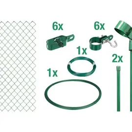 GAH Alberts Maschendrahtzaun Set 1,75 x 15 m grün
