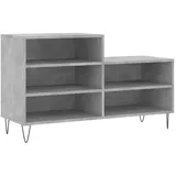 furnicato Schuhschrank Betongrau 102 x 36 x 60 cm aus Holzwerkstoff und Metall (1-St) grau