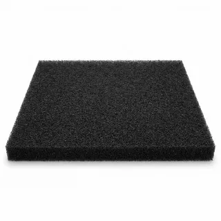 Pondlife Filterschaum für Teichfilter, Filterschwamm grob 10 PPI, 50 x 50 x 3 cm, schwarz, offenporiger PU-Filterschaum, Filtermatte Teich für hohen Durchfluss und stabile Wasserwerte