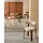 Kave Home 2er Set Kave Home Stuhl Granite Stoff Beige