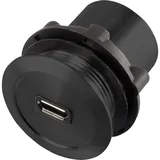 TRU Components Micro USB-01-BK Micro USB-Einbaubuchse 2.0 Buchse, Einbau Micro USB A Buchse auf Micro USB B Stecker Inhalt: 1 St.