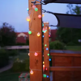 Spetebo Party Lichterkette 80 LED - bunt - Pavillon Beleuchtung - Modell: Netzteil