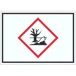Aufkleber Gewässergefährdend Symbol Verunreinigung von Wasser A7 (74x105mm)