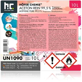 Höfer Chemie Aceton Rein 2 x 10 l