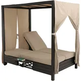 MCW Lounge-Gartenliege 204 x 126 x 193 cm Schwarz