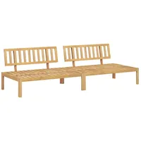 VidaXL Garten-Mittelsofas aus Paletten 2 Stk. Massivholz Akazie