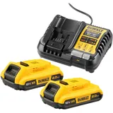 DeWalt Akku-Kit 18 V 2,0 Ah 2 Stück