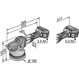 Flex XFE 15 150 18.0-EC/5.0 Set Akku-Exzenterpolierer inkl. L-Boxx + 2 Akkus 5.0Ah (418.099)