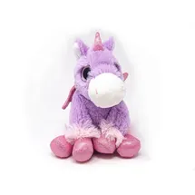 Cornelissen - Kuscheltier - lila Einhorn sitzend mit Glubschaugen - 20 cm