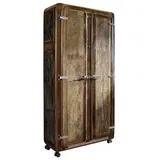 Massivmoebel24 Schrank Altholz 90x38x175 mehrfarbig lackiert FREEZY #38