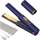 OBEST Glätteisen Kabellos mit 5000mAh Akku Haarglätter und Lockenstab 2 in 1 Mini Tragbares Reiseglätteisen 3 Einstellbare Temperaturen Schnelleres Erhitzen, Kleines Glätteisen für Frauen Männer