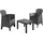 PROGARDEN Gartenset 3-tlg. anthrazit