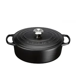 Le Creuset Signature Bräter 27 cm oval schwarz glänzend