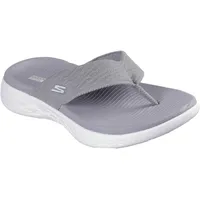 SKECHERS ON-The-GO 600 Sunny flip-Flops, Gray Textile, 41 EU