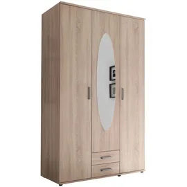 SchlafKONTOR Drehtürenschrank Paul 120 x 195 x 55 cm eiche