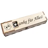Duplo Holzbox Box mit Schokoriegel Geschenkbox mit Gravur "Danke für Alles!" Geschenkidee