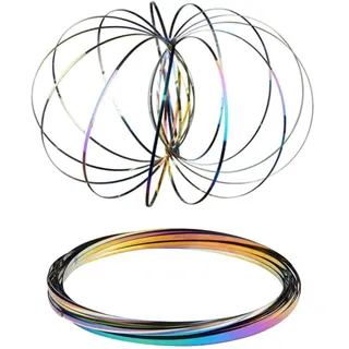 YANGWEN 1 Pcs Durchflussringe Spielzeug 3D Arm Magic Bracelet Edelstahl Multi Sensory pädagogische und interaktive Frühlingsspielzeug für Kinder und Erwachsene Antistress
