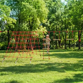 aiyaplay Ninja Line Kinder 10m Slackline Set mit Slackline, Turnringe, Schaukel,