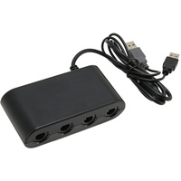 GC Adapter für Switch für Wii U-PC, Tragbarer 3-in-1-GC-Controller-Adapter, 4 Ports, Game-Controller-Adapter mit Turobo-Funktion für Switch für Wii U-PC