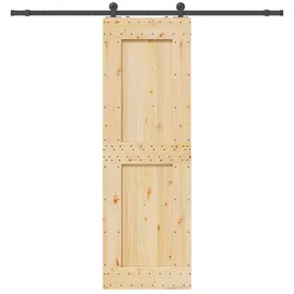 vidaXL Narvik rechts 70 x 210 cm Natürlich/Schwarz
