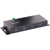 Startech StarTech.com 4-Port USB 3.0 Hub mit 5 Gbit/s - 4 - Industrie USB Hub/Ladestation, Heavy Duty - USB Mehrfachstecker/Splitter (5G4AINDNP-USB-A-HUB) USB-Hubs