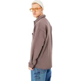 COFI Hemdjacke aus Baumwolle in Oversize Fit Übergangsjacke (S) Braun - Braun