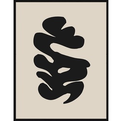ANY IMAGE Digitaldruck »Schwarz auf Beige«, Rahmen: Buchenholz, Schwarz