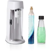 Levivo Wassersprudler Juice Inkl. 0,6l Glasflasche Und 60l Co2-Zylinder, Sprudelt Säfte, Softdrinks Und Jedes Getränk Ihrer Wahl, Für 60l Co2-Zylinder, Licensed Technology by Drinkmate, Edel Weiß