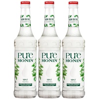 Monin Sirup Pure Mint 700ml - Cocktails Milchshakes (3er Pack)