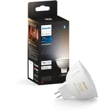 Philips Hue White Ambiance MR16 LED Lampe 1er Pack, dimmbare LED Lampen für das Hue Lichtsystem mit allen Weißtönen, smarte Lichtsteuerung über Sprache und App