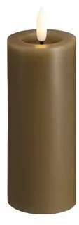 LED pillar candle - Melted Dark sand - 49x125 mm