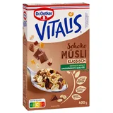Dr. Oetker Vitalis Schoko Müsli klassisch: Frühstücksmüsli mit Vollmilch- und Zartbitter-Schokolade, 1er Packung, 600g
