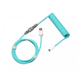 Cooler Master Coiled Cable USB-C zu USB-A 1.5m - Aviator - Pastel Cyan