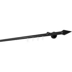 20mm,1-läufig,Profil,Wandträger 6,5cm,Endstück point Farbe: Schwarz, Größe: 120cm