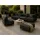 A&J MöbelLand Gartenlounge-Set 3-tlg. Loungeset schwarz