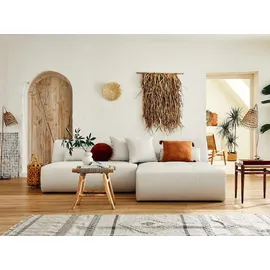best mobilier Onyx – modulare 4-Sitzer Wohnlandschaft Ecksofa beidseitig montierbar – aus Stoff Beige