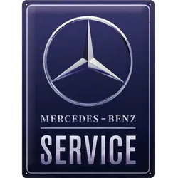 Blechschild Mercedes Benz Service Blue
