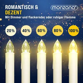 DEUBA LED Weihnachtsbaumkerzen 20er-Set Warmweiß
