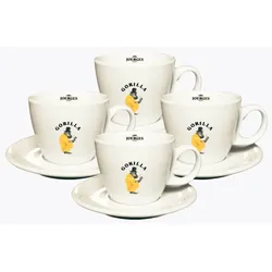 Gorilla Caffé Latte Tassen 4er Set